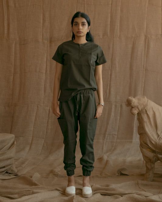 Agaon Scrubs Set - Forest Green