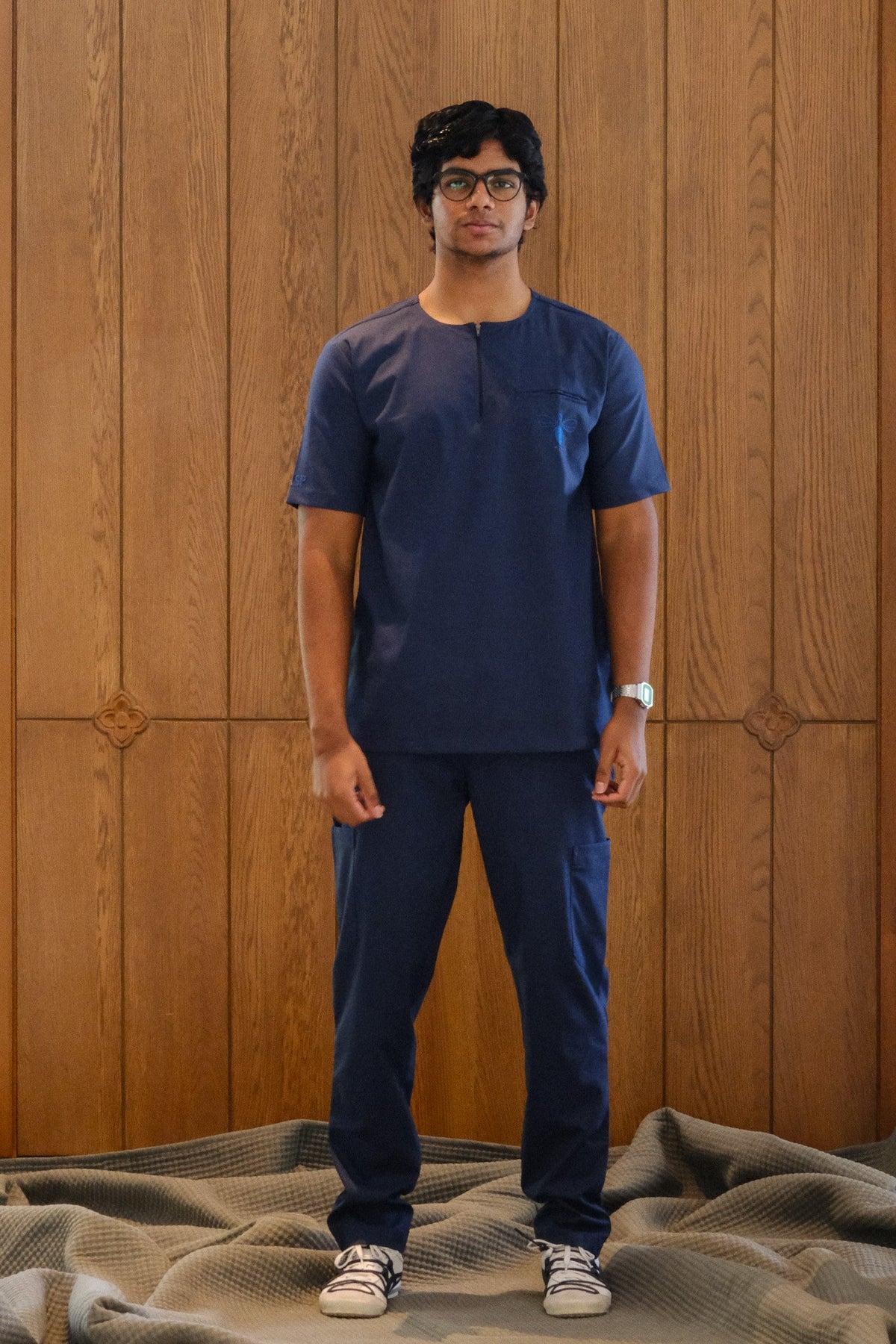 Men's Agaon scrub set in Navy Blue