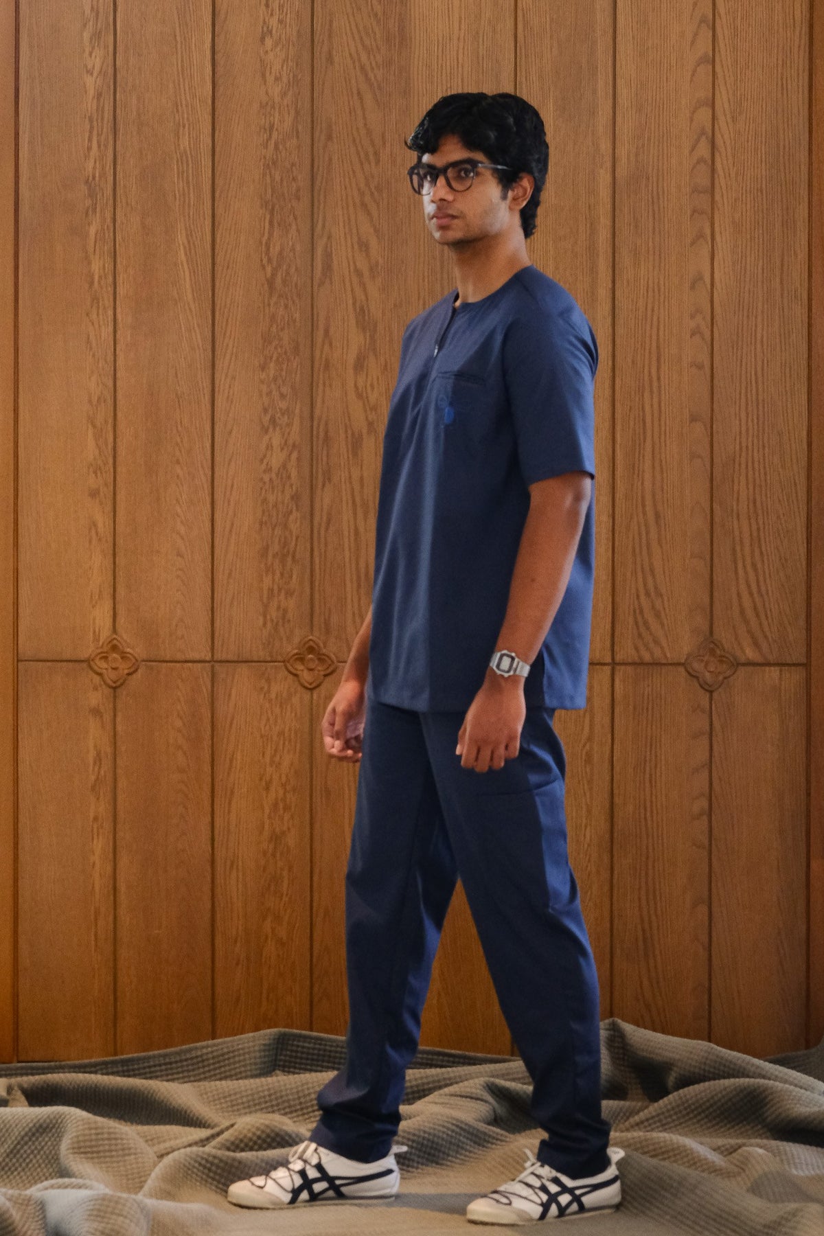 Men's Agaon scrub set in Navy Blue