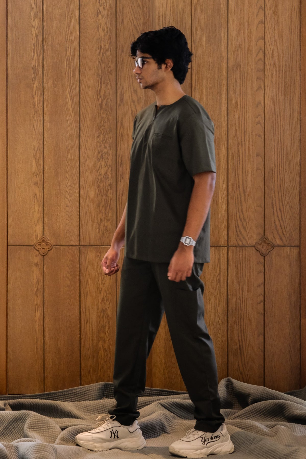 Men's Agaon scrub set in Forest Green