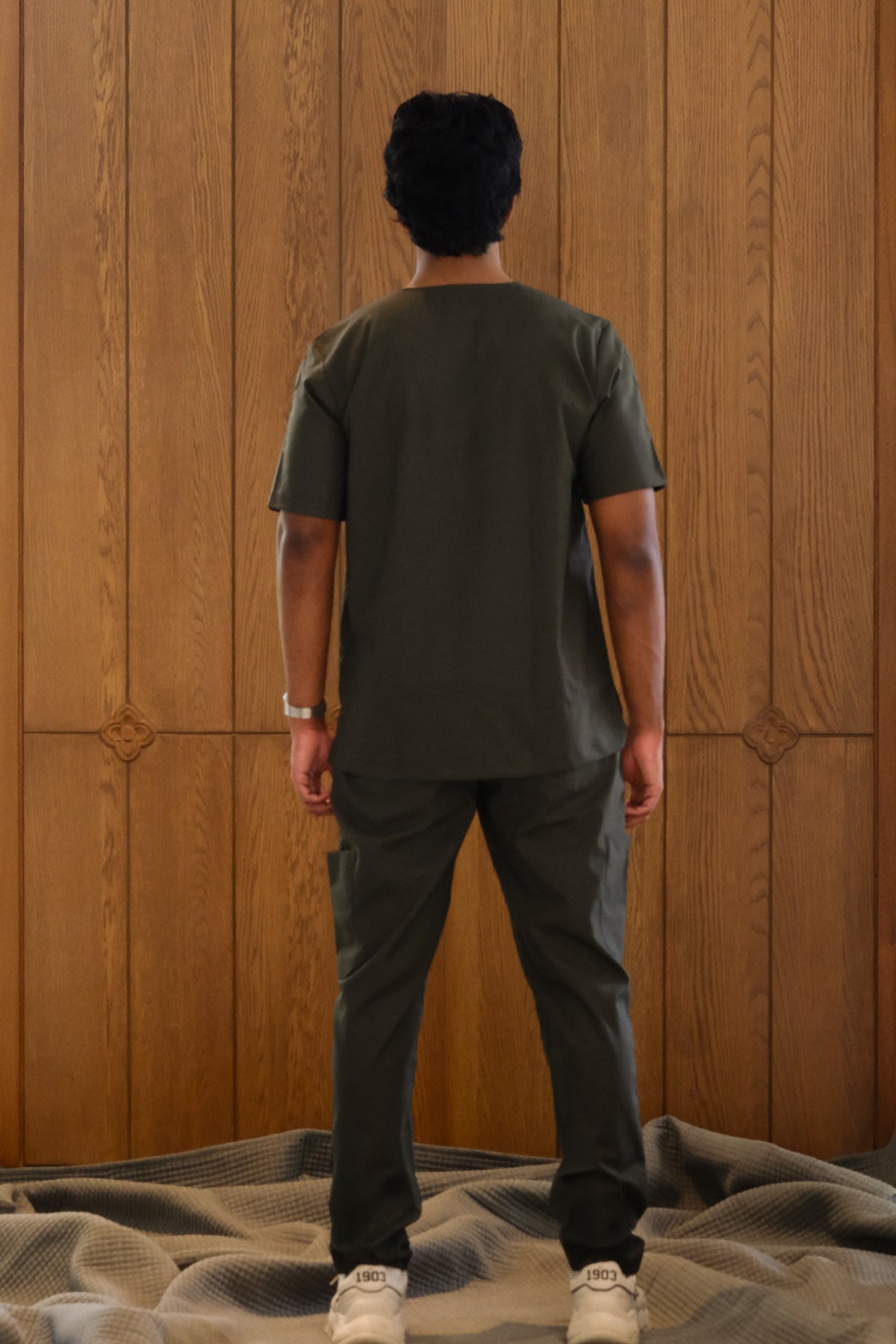 Men's Agaon scrub set in Forest Green