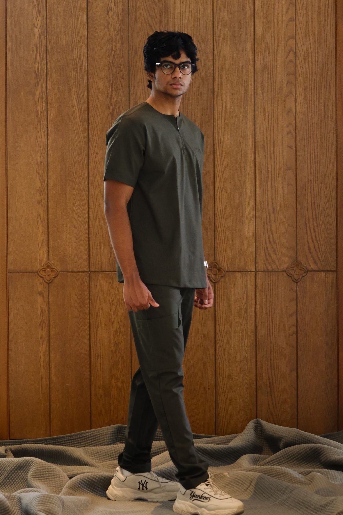 Men's Agaon scrub set in Forest Green