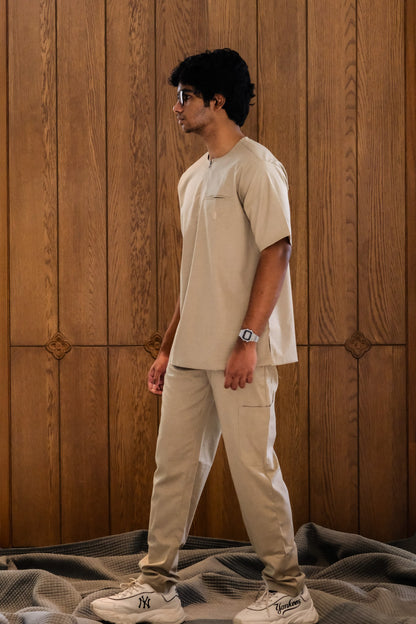 Men's Agaon scrub set in Beige