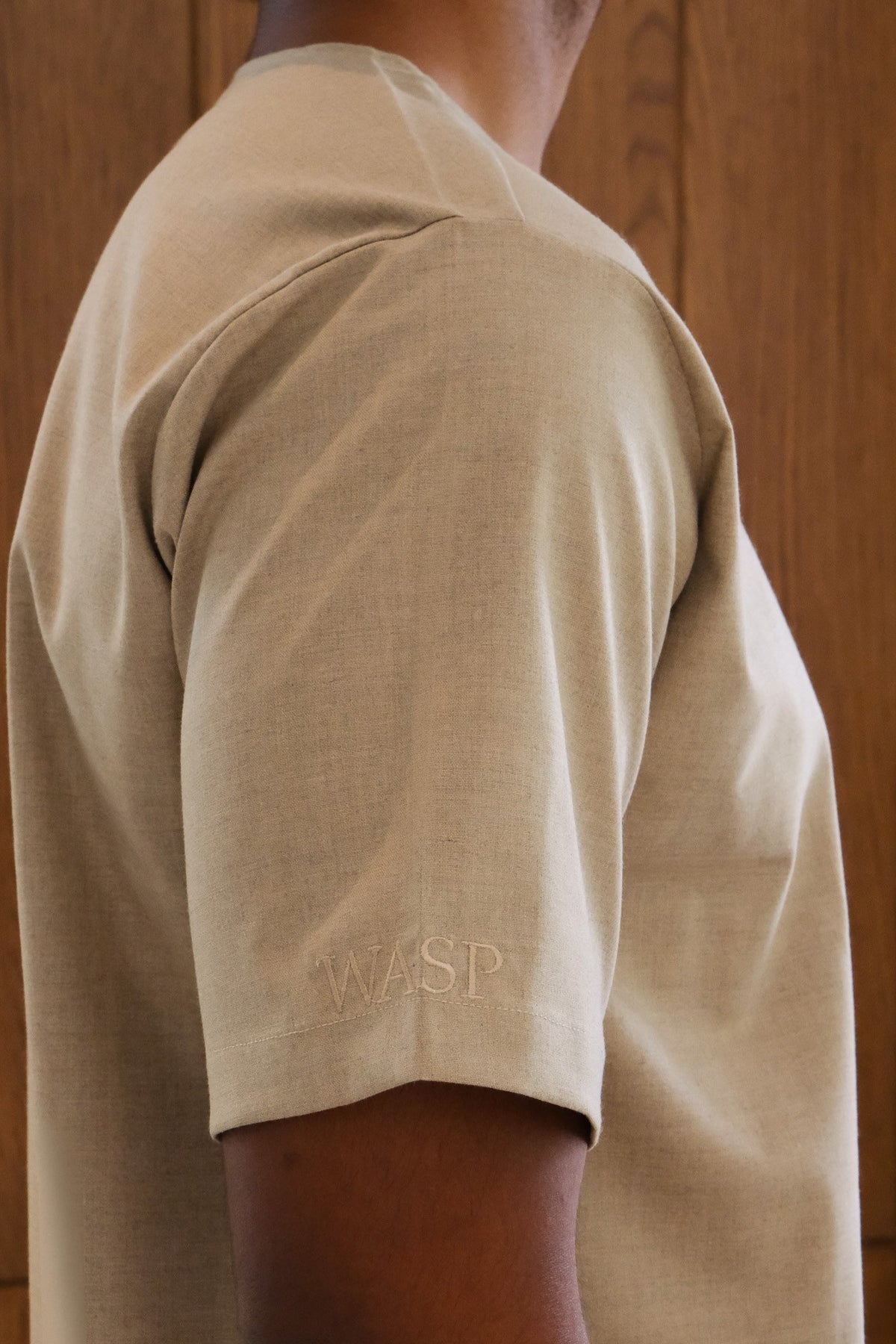 Men's Agaon scrub shirt in Beige