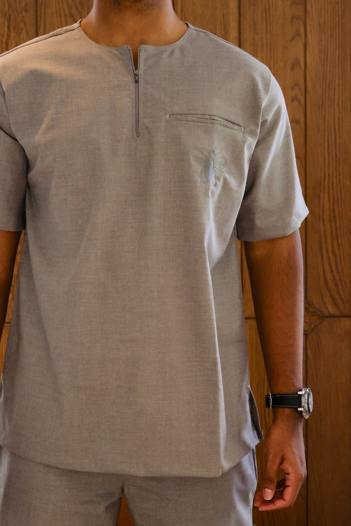 Men's Agaon scrub set in Slate Grey