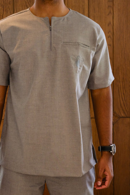 Men's Agaon scrub set in Slate Grey