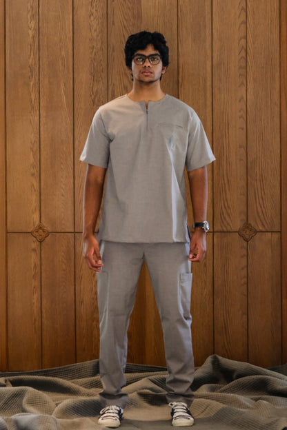 Men's Agaon scrub set in Slate Grey